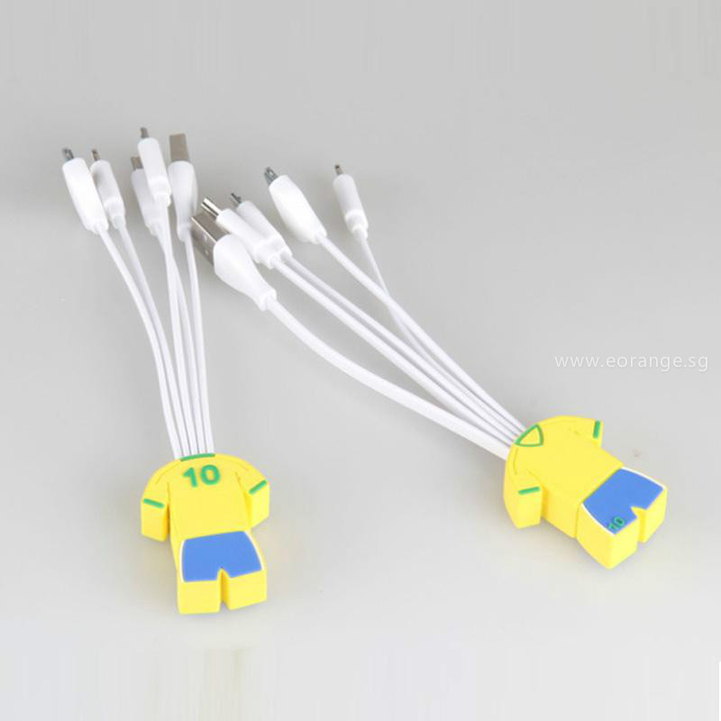3D Customised 3 in 1 Charging Cable